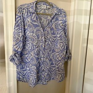 Nicole Miller linen Button-Up Shirt